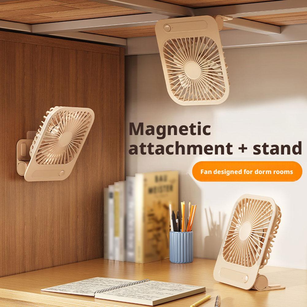 Home Office Desk Ideas - Ventilador magnético ultrafino para mesa, ventilador