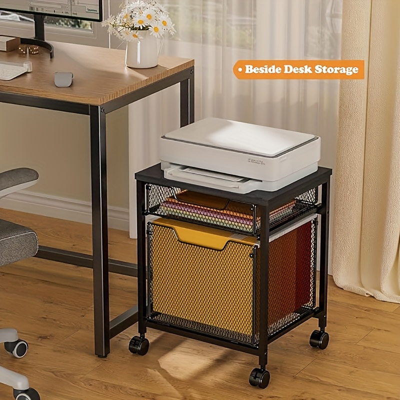 Rolling File Cart - Carrinho de arquivo com rodas, suporte