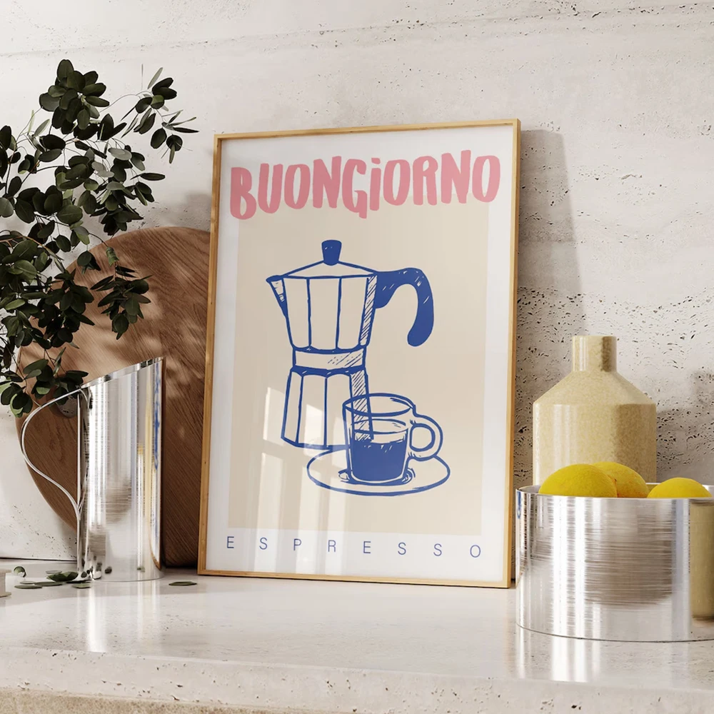 Home Office Design - Moderno café espresso arte da parede
