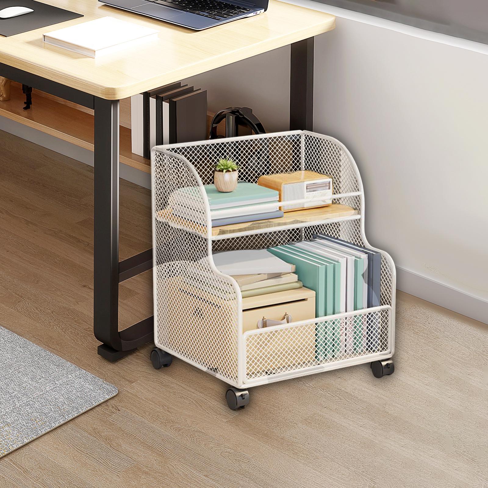 Rolling File Cart - Carrinho Organizador Multiuso com Rodas para