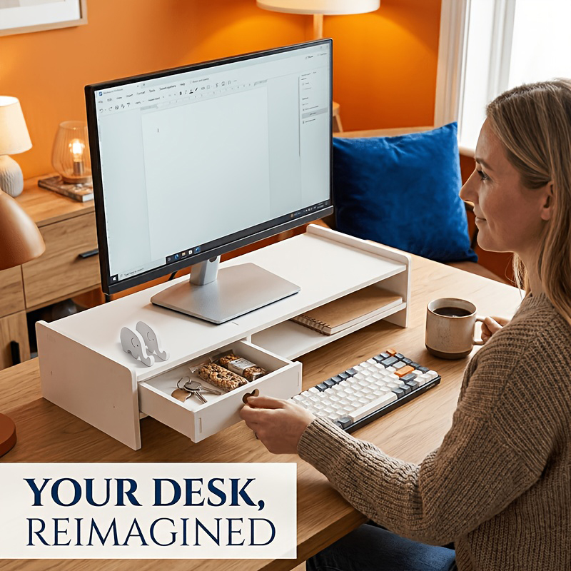 Suporte Minimalista Branco de  - Monitor Riser Stand avaliação e preço