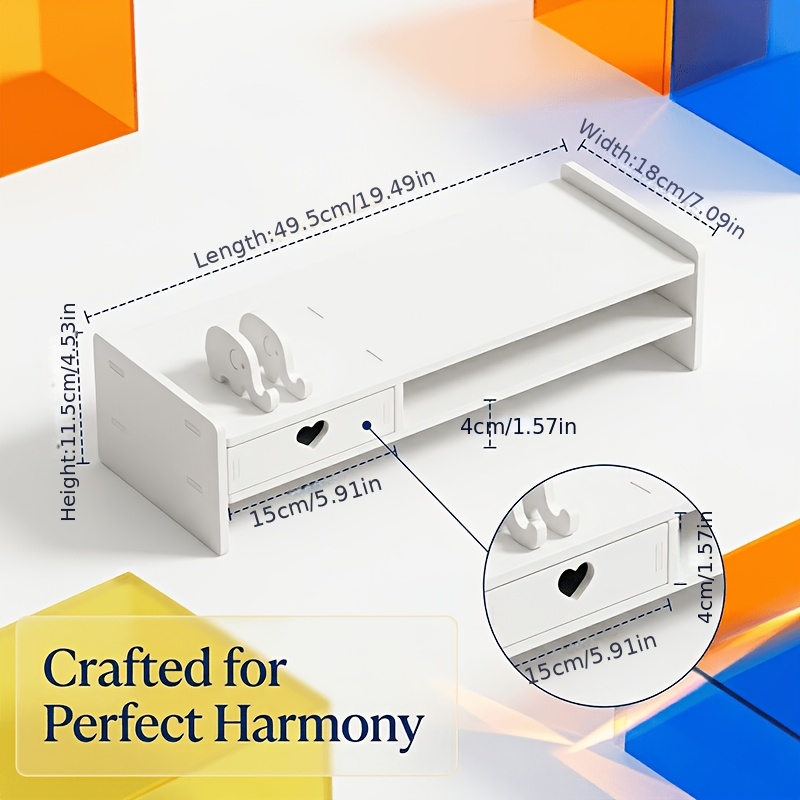 Suporte Minimalista Branco de  - Monitor Riser Stand avaliação e preço
