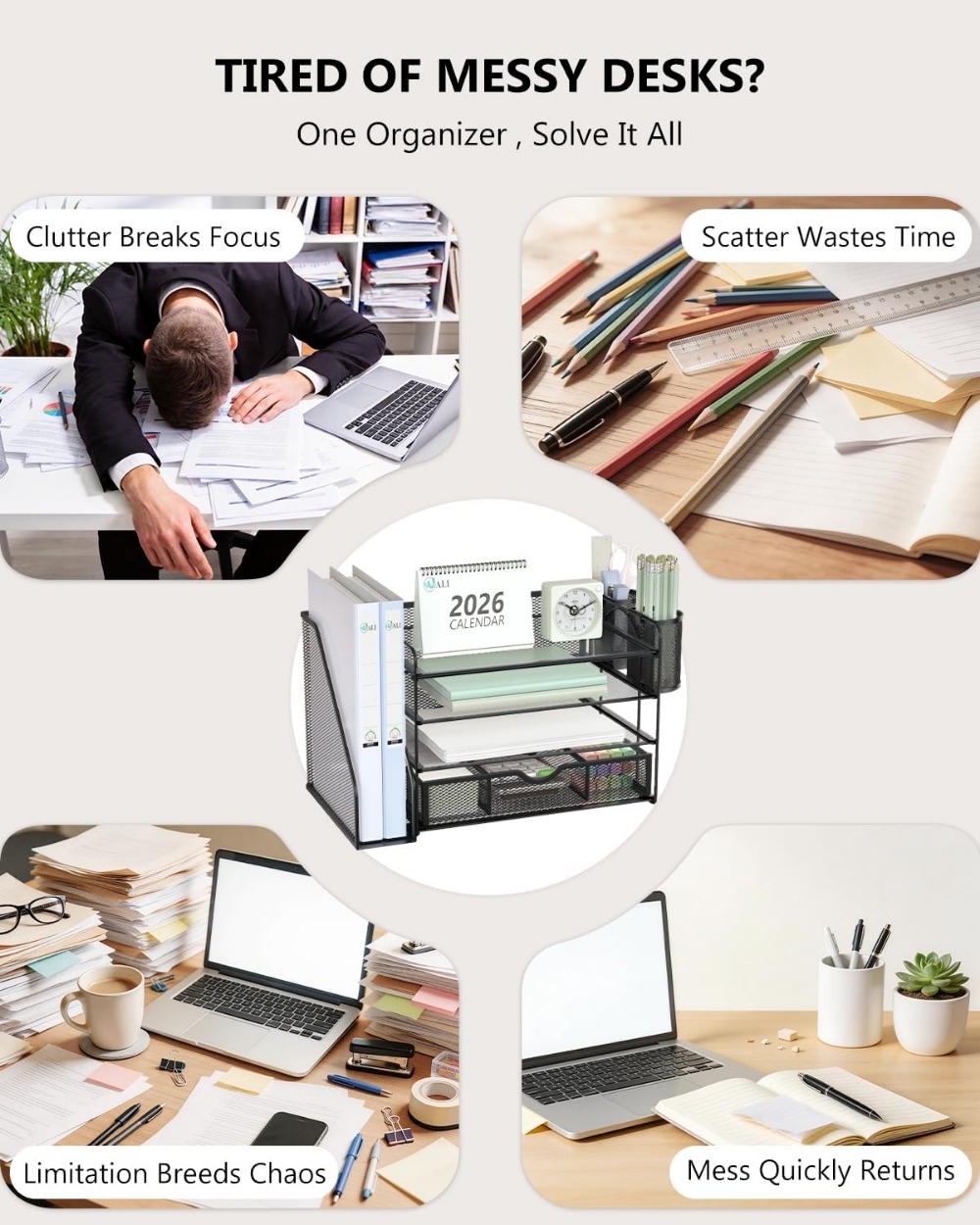 Organizador de Arquivos de Mes - Office Drawer Organizer avaliação e preço