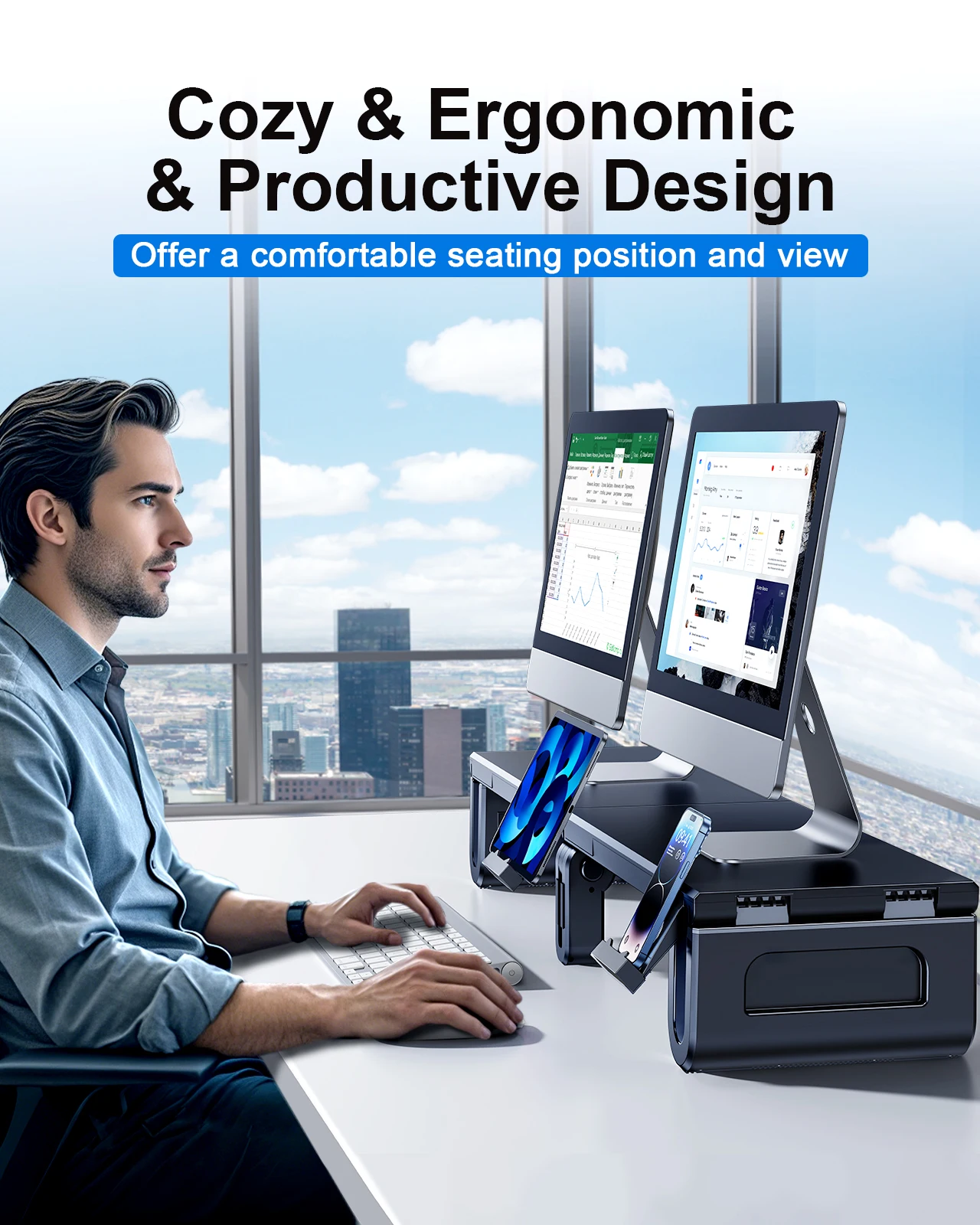 Oatsbasf suporte de monitor du - Monitor Riser Stand avaliação e preço