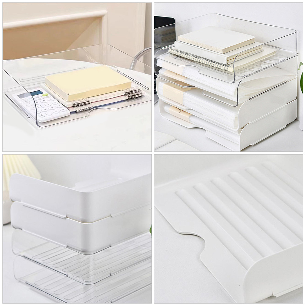 4 Peças Organizador de Arquivo - Office Drawer Organizer avaliação e preço